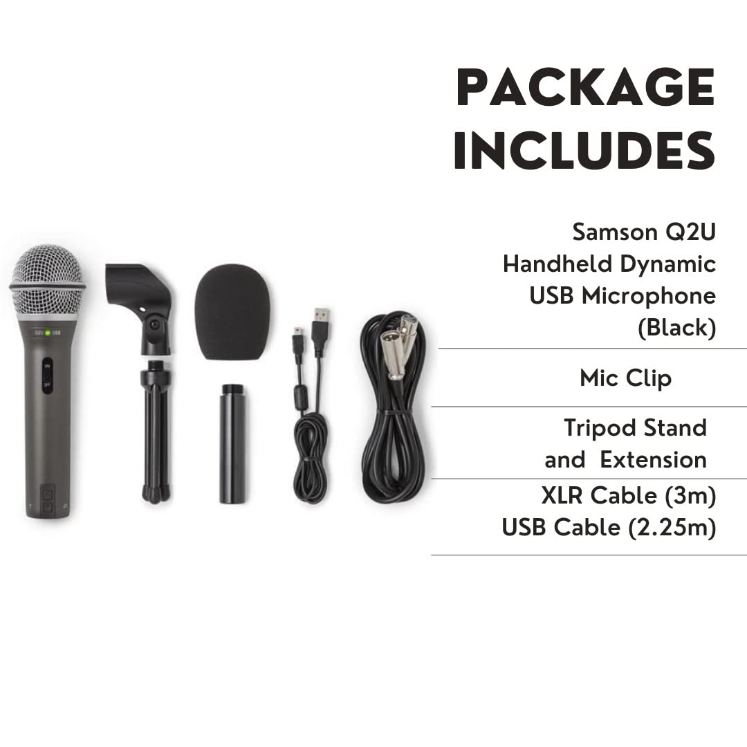 Black USB/XLR Dynamic Microphone Pack F19540