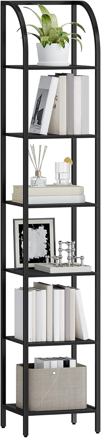 Narrow Bookshelf with Steel Frame N112719
