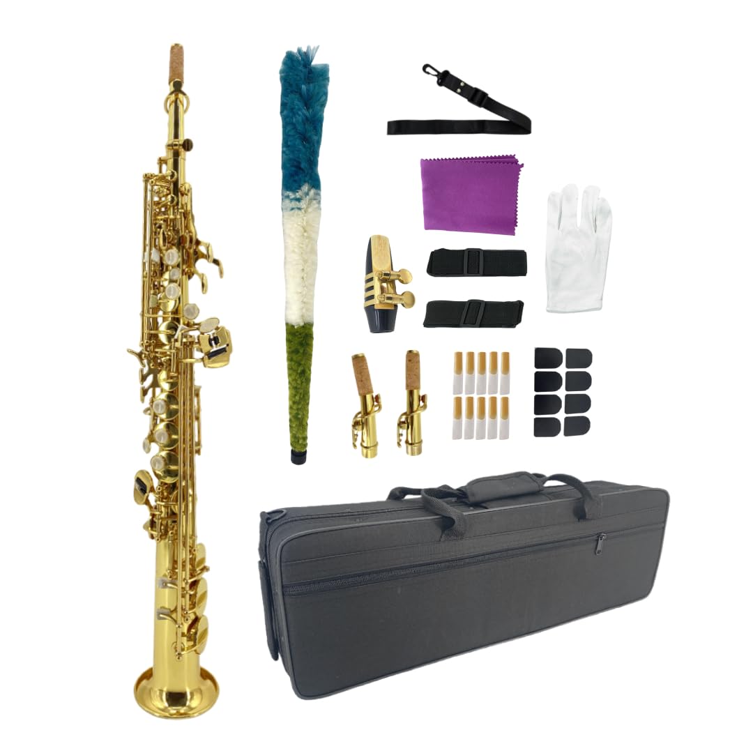 Straight Soprano Saxophone with Case, Mouthpiece, Neck Strap & Accessories I661609