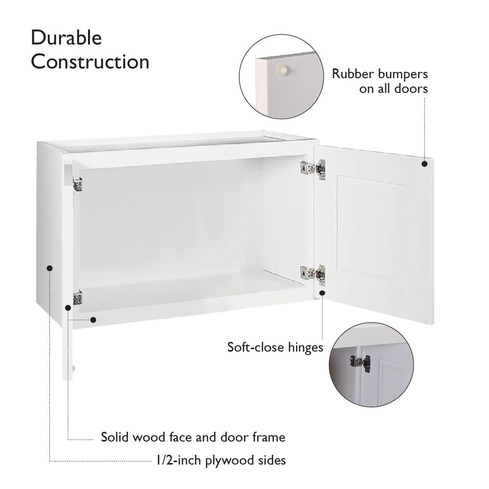 White Shaker Style Bridge Cabinet D392