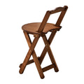 Foldable Bamboo Stool with Backs and Footrest Q18580