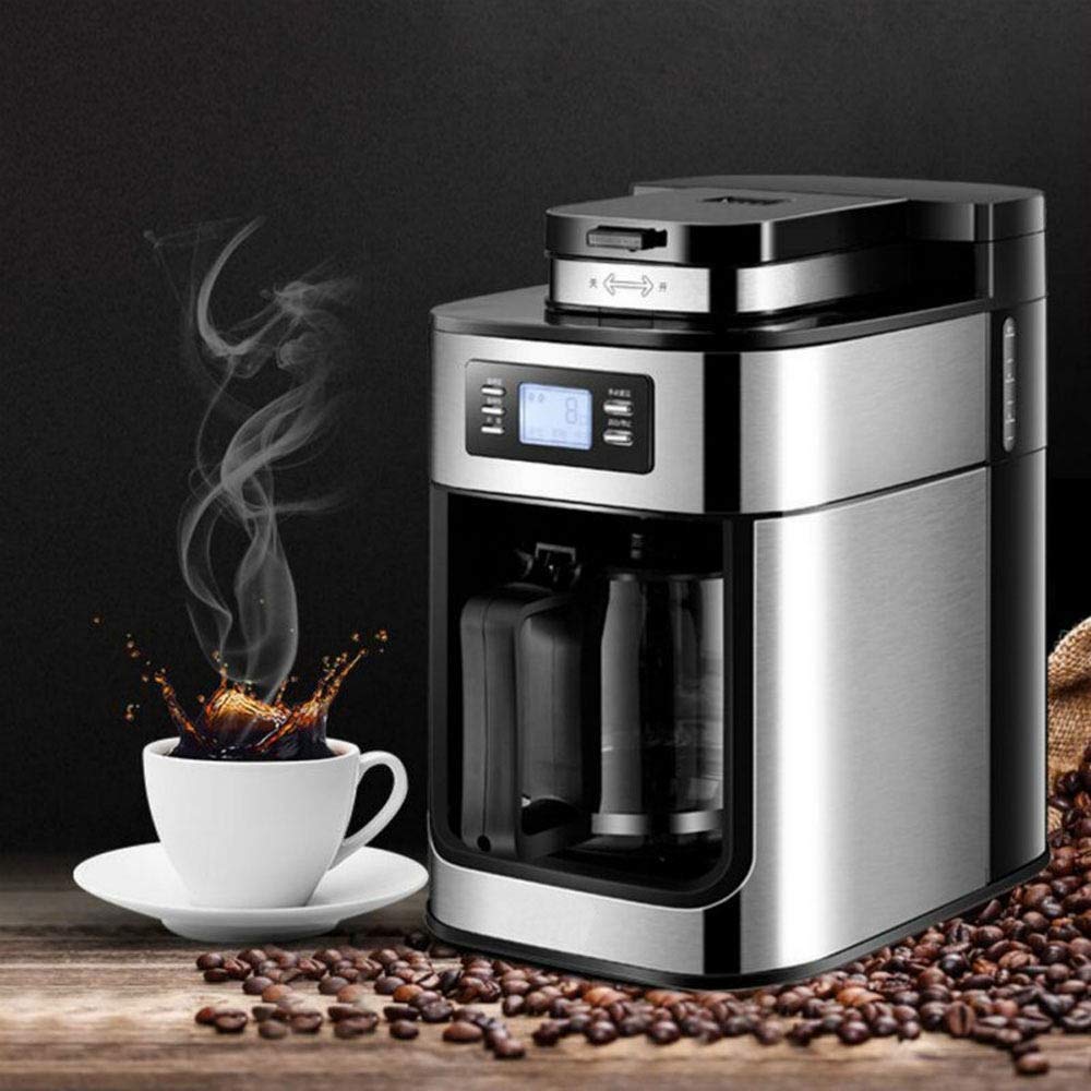 1000W Automatic Stainless Steel Coffee Machine with LCD Display and Coffee Pot A523