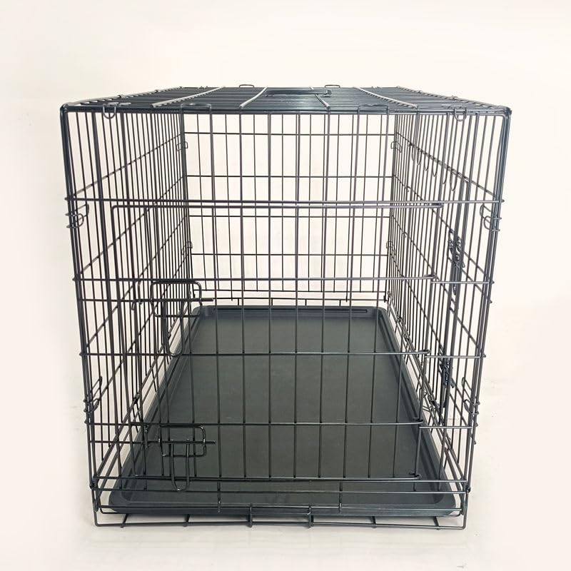 48-Inch Folding Metal Dog Crate with Divider, Tray, and Carry Handle U272598