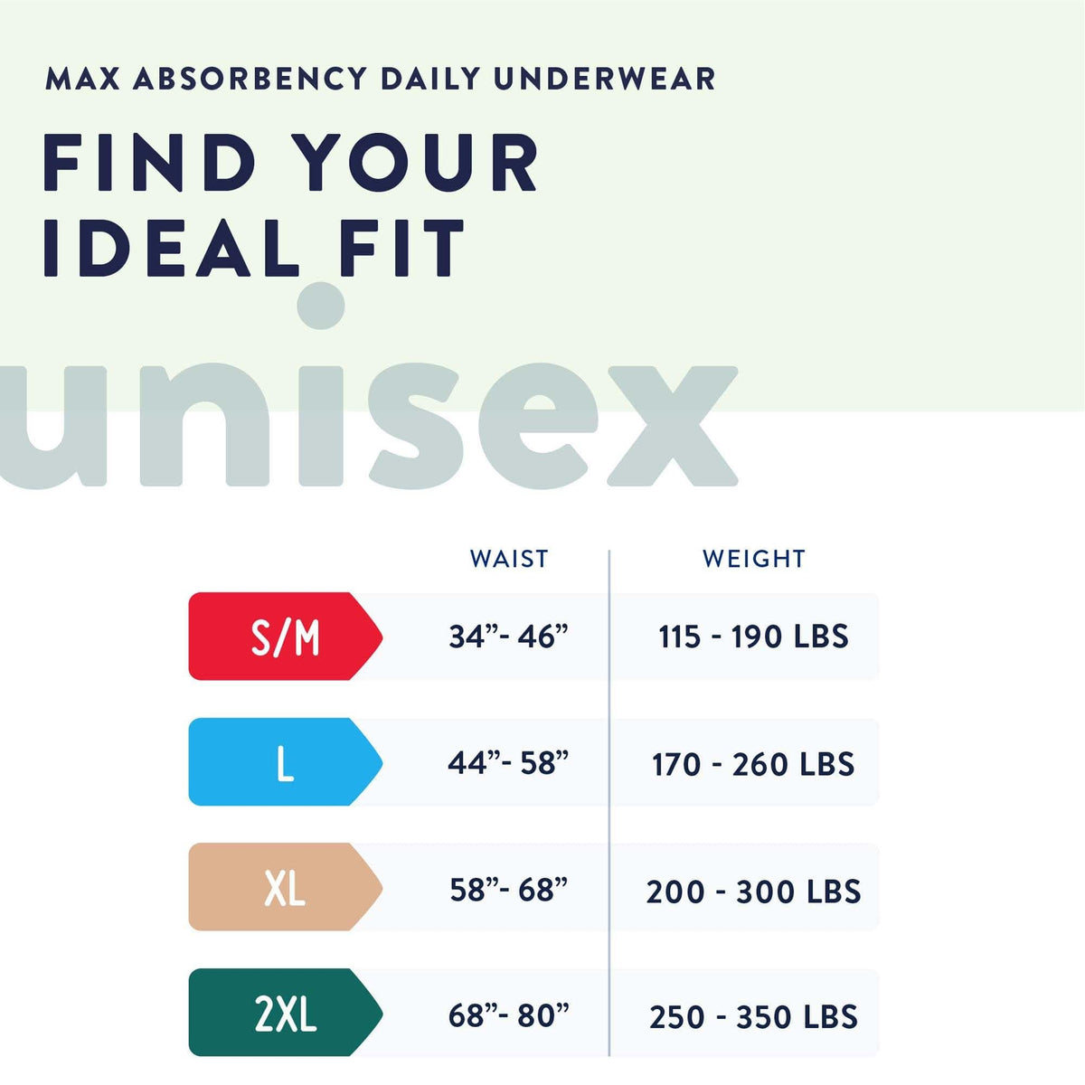 Disposable Incontinence Underwear 12 ct P79063
