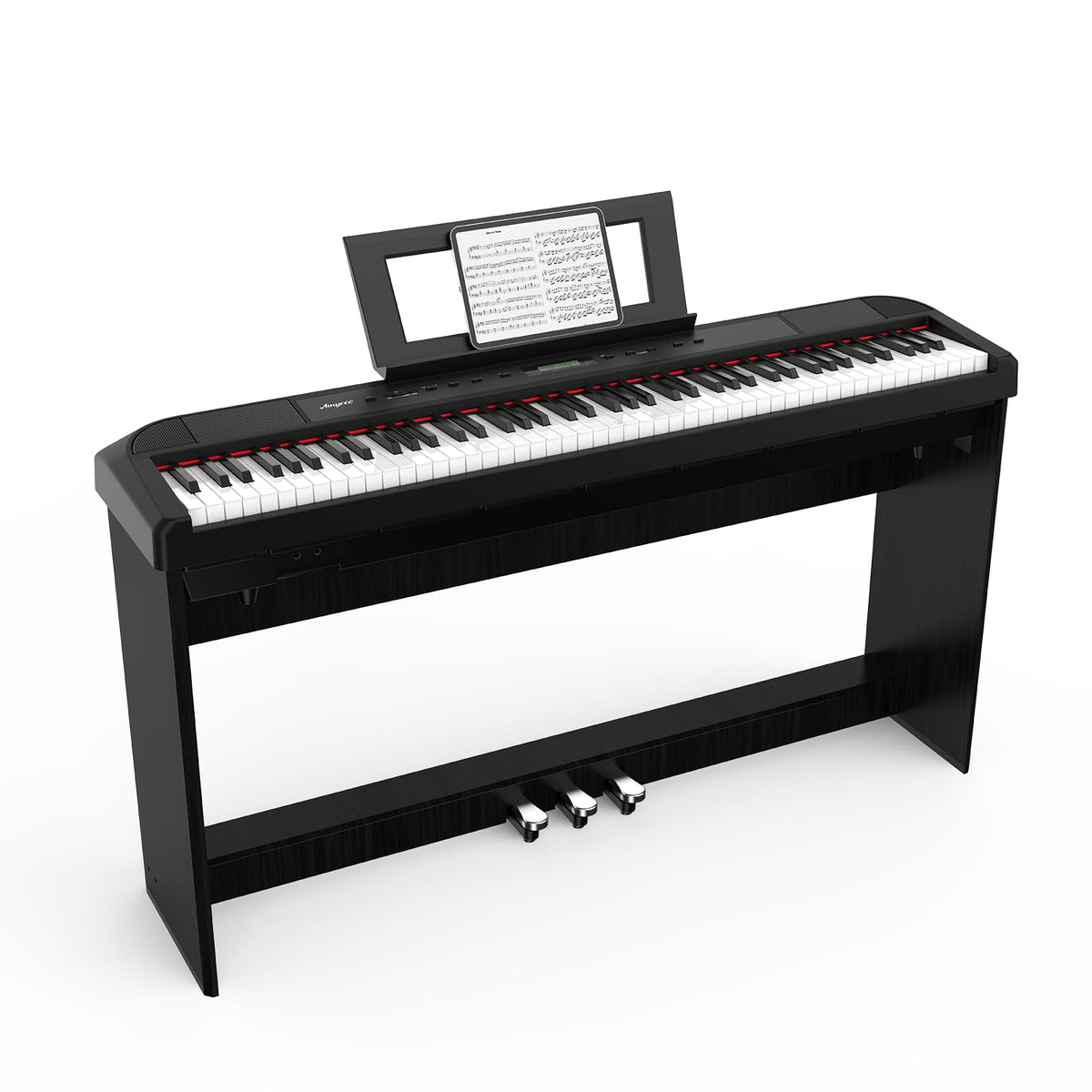 88 Keys Weighted Hammer Portable Electric Keyboard Piano with Stand F602