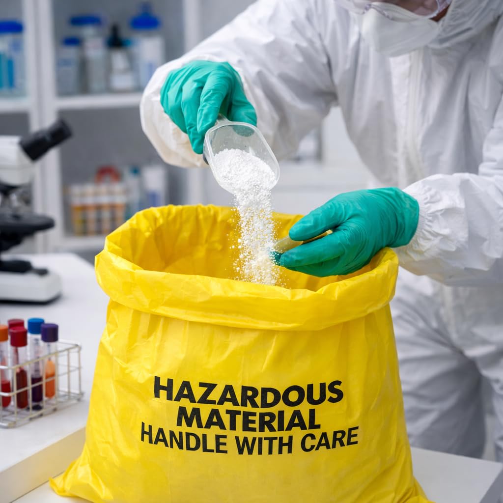 10-Gallon Hazardous Waste Bags 24 Pack Yellow 4 mil T699