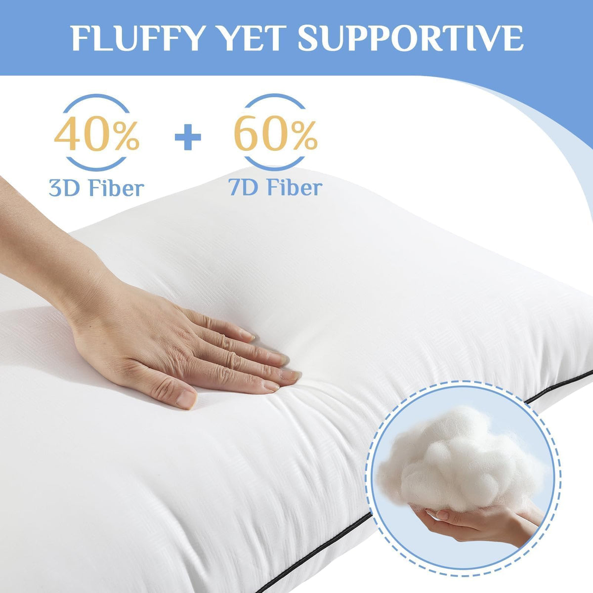 King Size Down Alternative Microfiber Pillows Set of 2 Q383