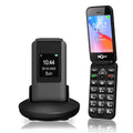 Unlocked Flip Phone with Big Buttons and SOS Button, Matte Black M477288