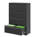 Black 4 Drawer Metal Lateral File Cabinet with Lock G13504