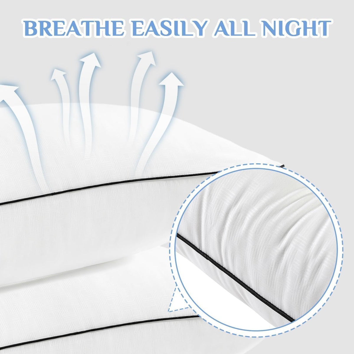 King Size Down Alternative Microfiber Pillows Set of 2 Q383