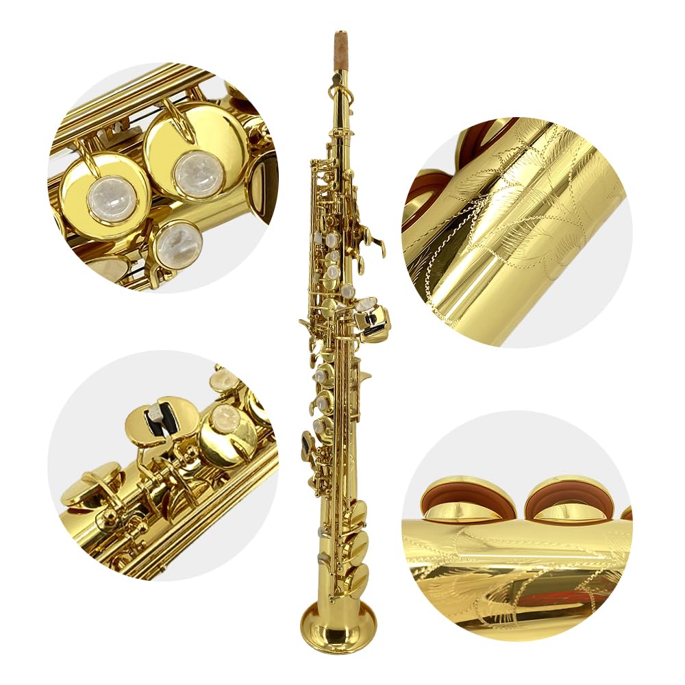 Straight Soprano Saxophone with Case, Mouthpiece, Neck Strap & Accessories I661609