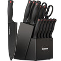 15 Pc German Knife Set with Block and Sharpener X2728