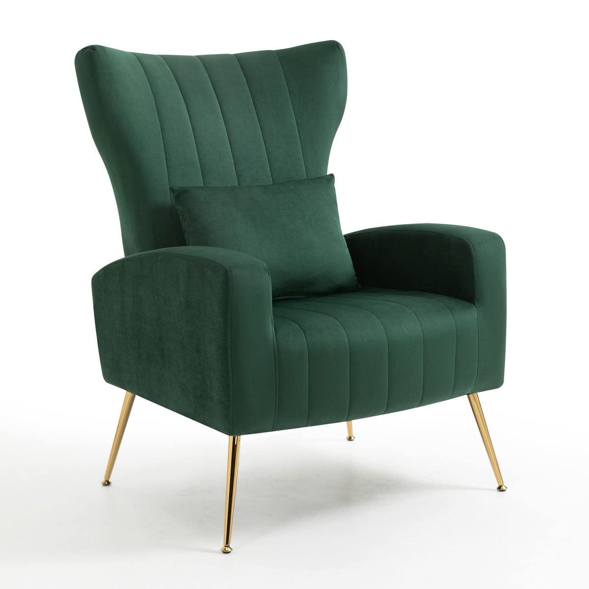 Velvet Accent Chairs Set of 2 Green M190262