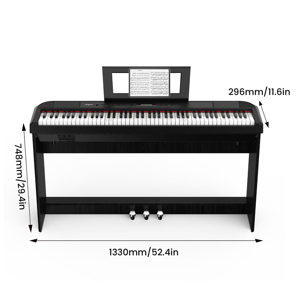 88 Keys Weighted Hammer Portable Electric Keyboard Piano with Stand F602