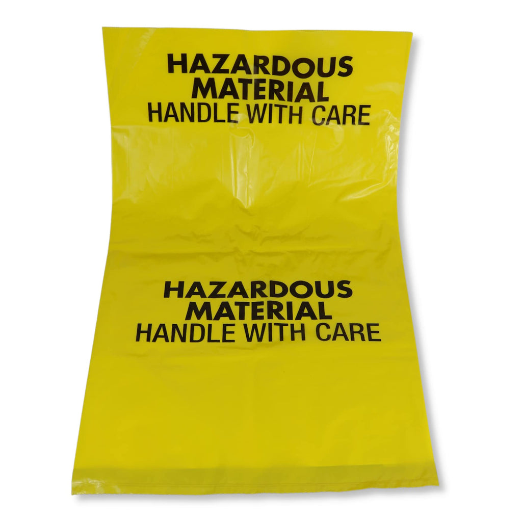 10-Gallon Hazardous Waste Bags 24 Pack Yellow 4 mil T699