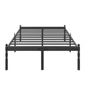 Queen Size Black Metal Bed Frame with Storage K7454