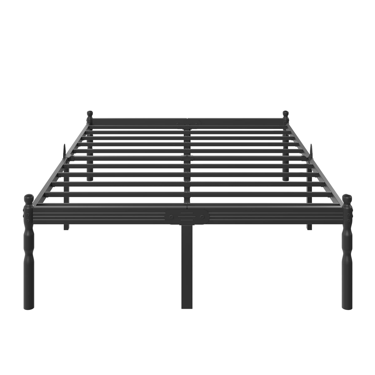 Queen Size Black Metal Bed Frame with Storage K7454