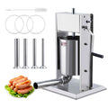 Manual 11 LBS Stainless Steel Sausage Stuffer with 4 Stuffing Tubes W215