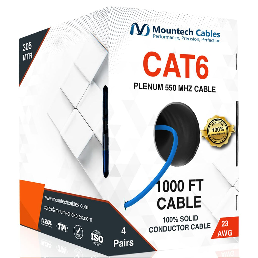 1000FT Blue Cat6 Plenum Ethernet Cable S306