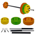 Adjustable Barbell Set, 40LB, Black, PU, Padded Grip N573