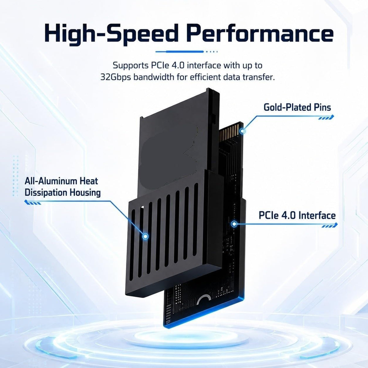 M.2 Hard Drive Expansion Card Enclosure F775630