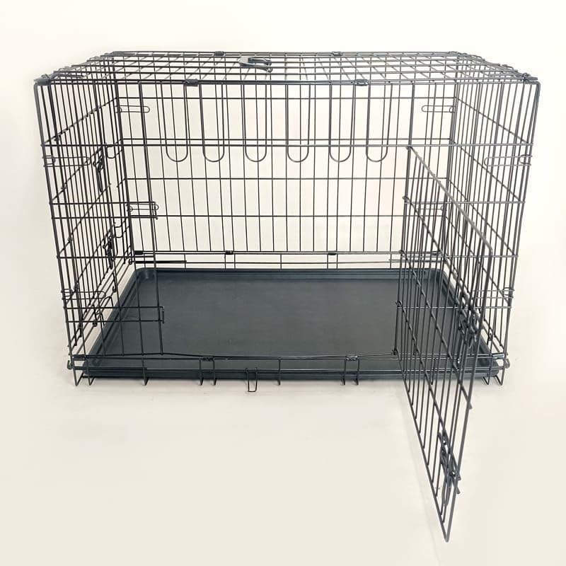 48-Inch Folding Metal Dog Crate with Divider, Tray, and Carry Handle U272598