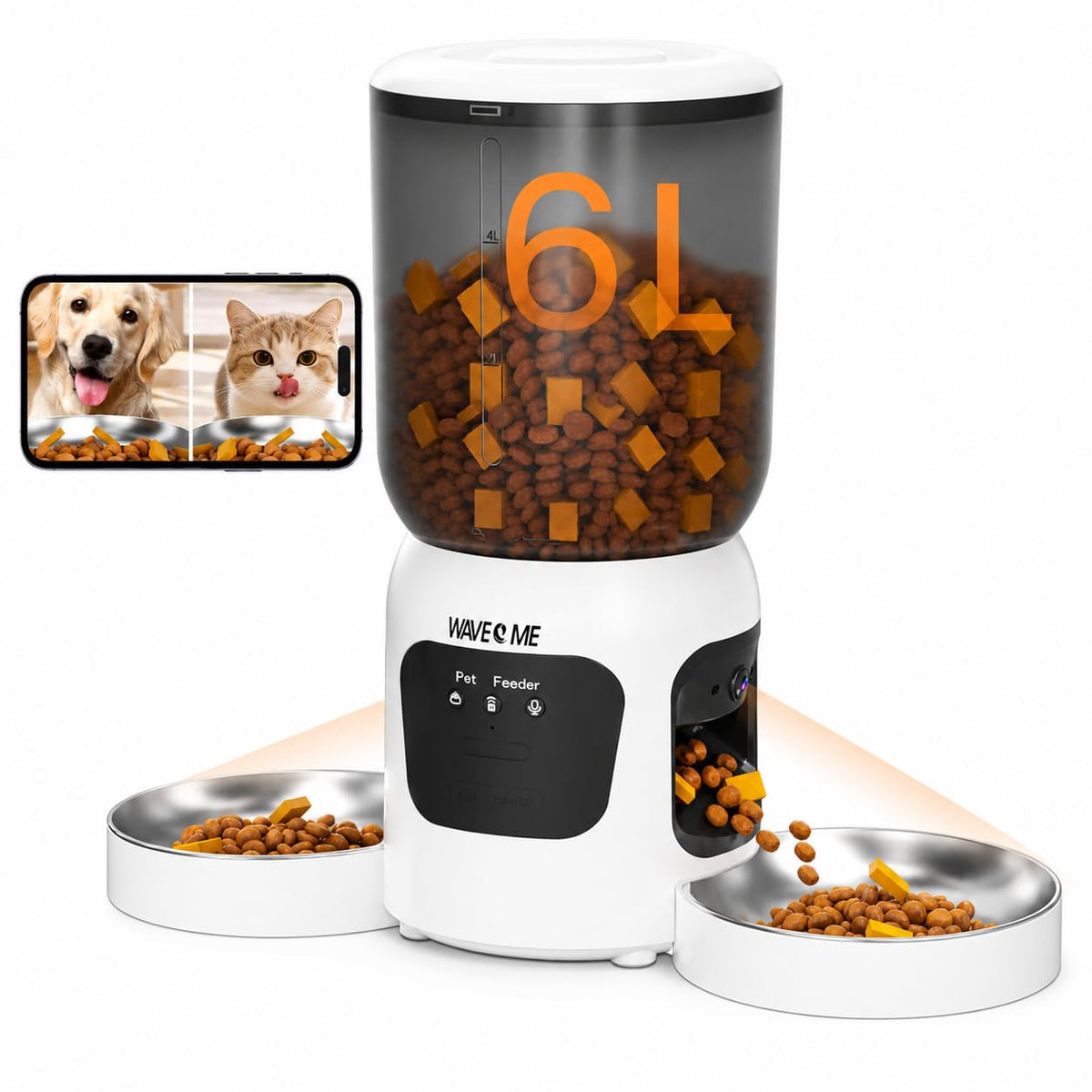 Automatic Cat Feeder with Dual Camera F85083