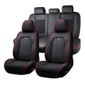 Toyota Tundra Seat Covers Nappa Leather 5 Seats Black Red X175893