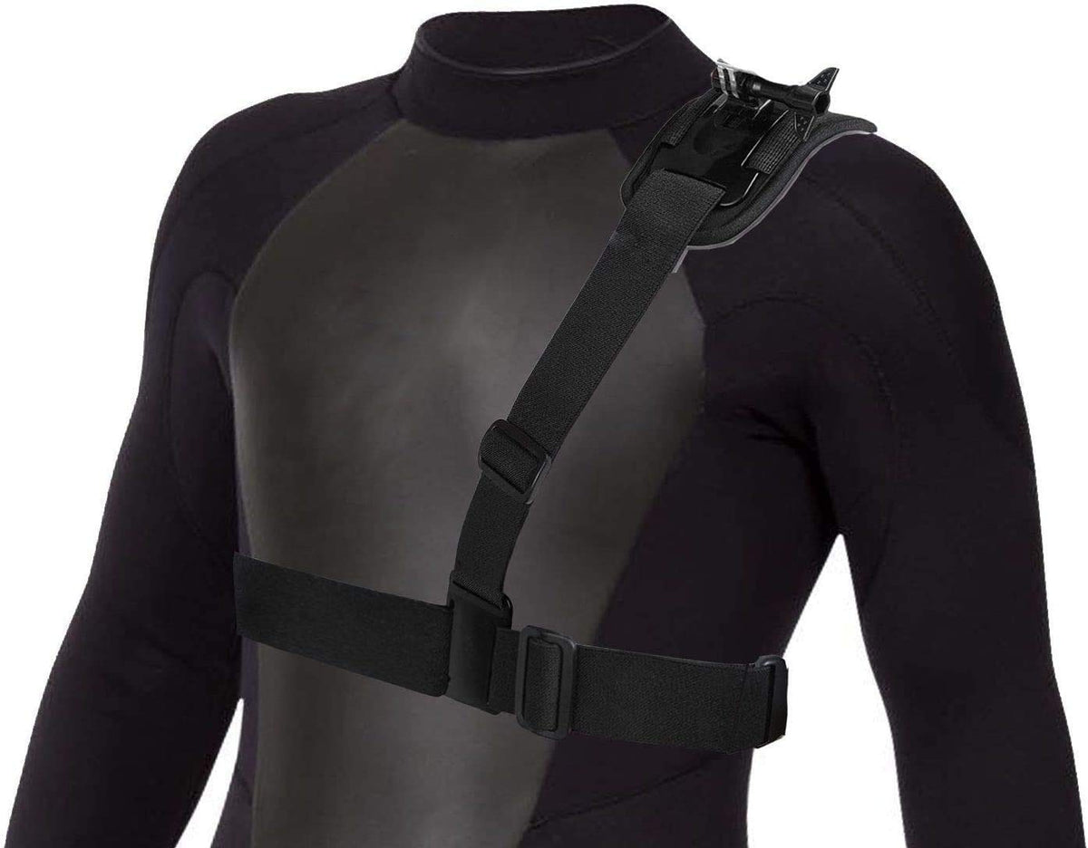 Adjustable Elastic Shoulder Strap Harness Black Gold K938