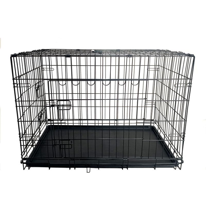 48-Inch Folding Metal Dog Crate with Divider, Tray, and Carry Handle U272598