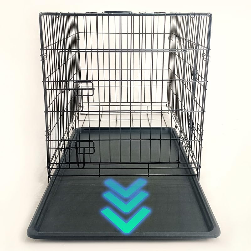 48-Inch Folding Metal Dog Crate with Divider, Tray, and Carry Handle U272598