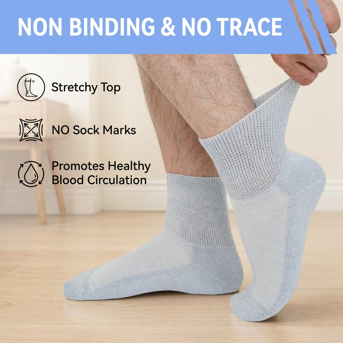 Non Binding Wide Ankle Socks N444
