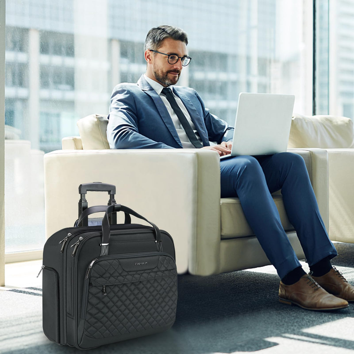 Rolling Laptop Bag 15.6 Inch Black U293499