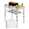 Small Portable Folding Camping Table, 3 Adjustable Height Lightweight Aluminum N42952