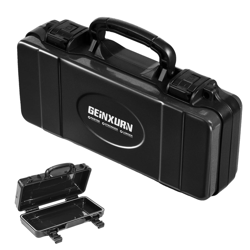 Black Steel Tool Box with Safety Latch and Handle B3821