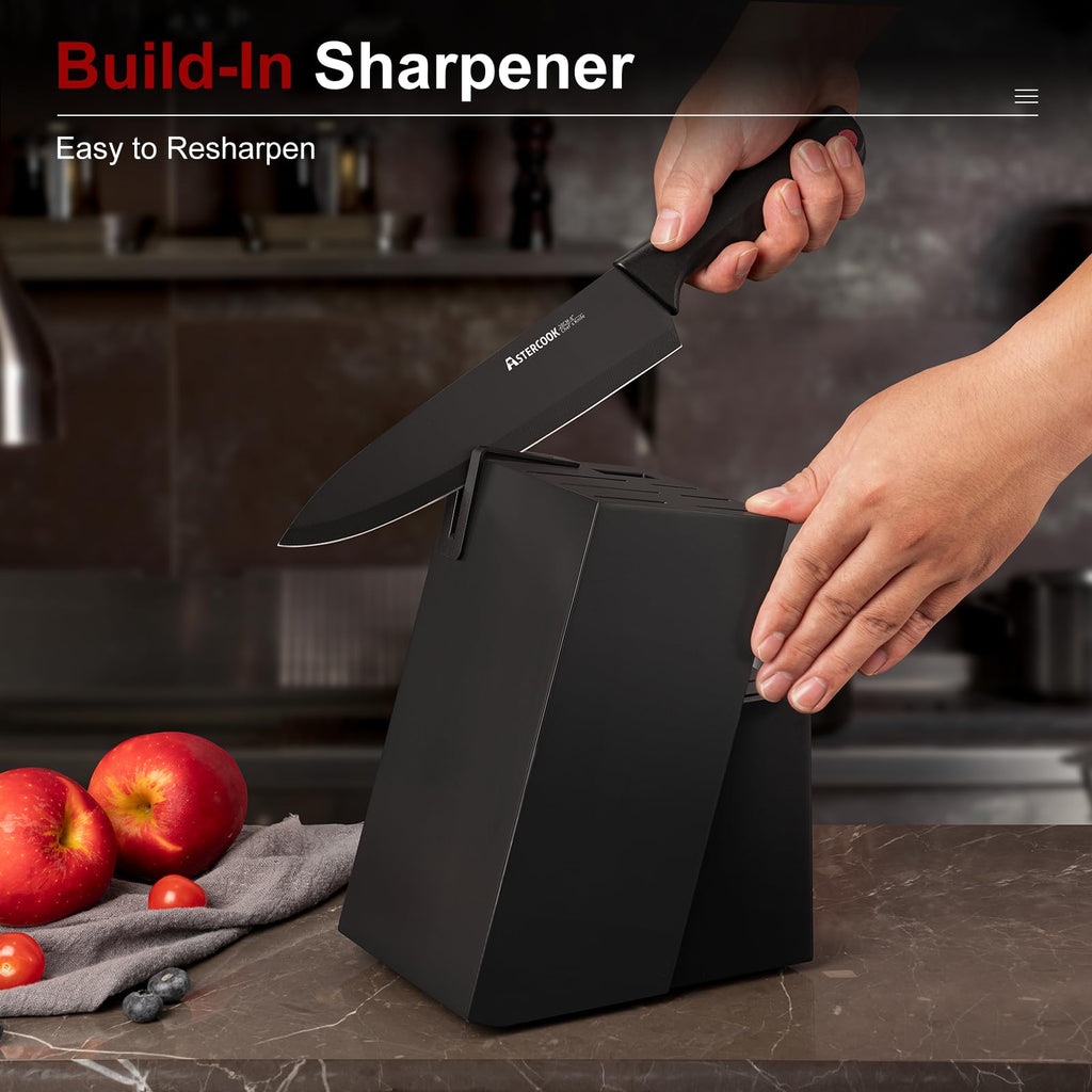 15 Pc German Knife Set with Block and Sharpener X2728
