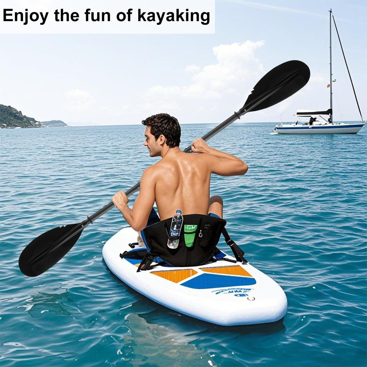 Telescopic Canoe Paddle 70inch to 95inch Black S4247