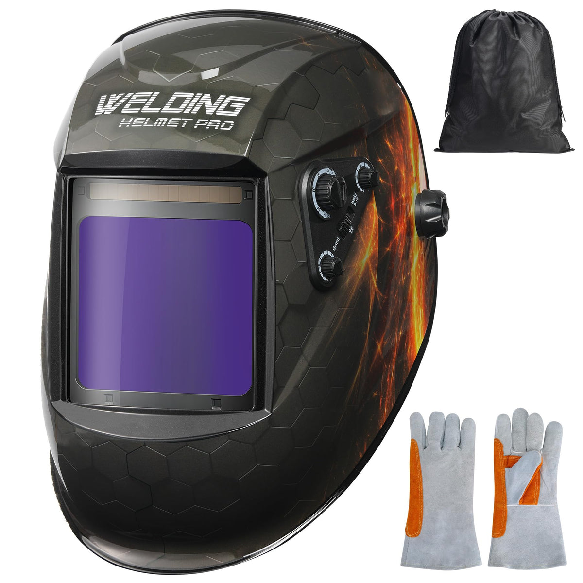 Auto Darkening True Color Solar Powered Welding Helmet Y730400