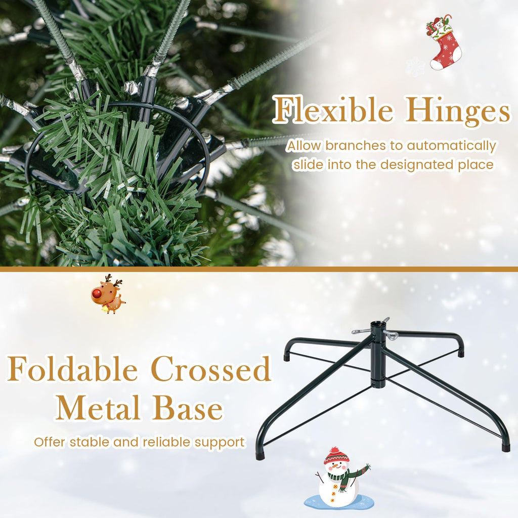 8 FT Pre-Lit Artificial Christmas Tree T142048
