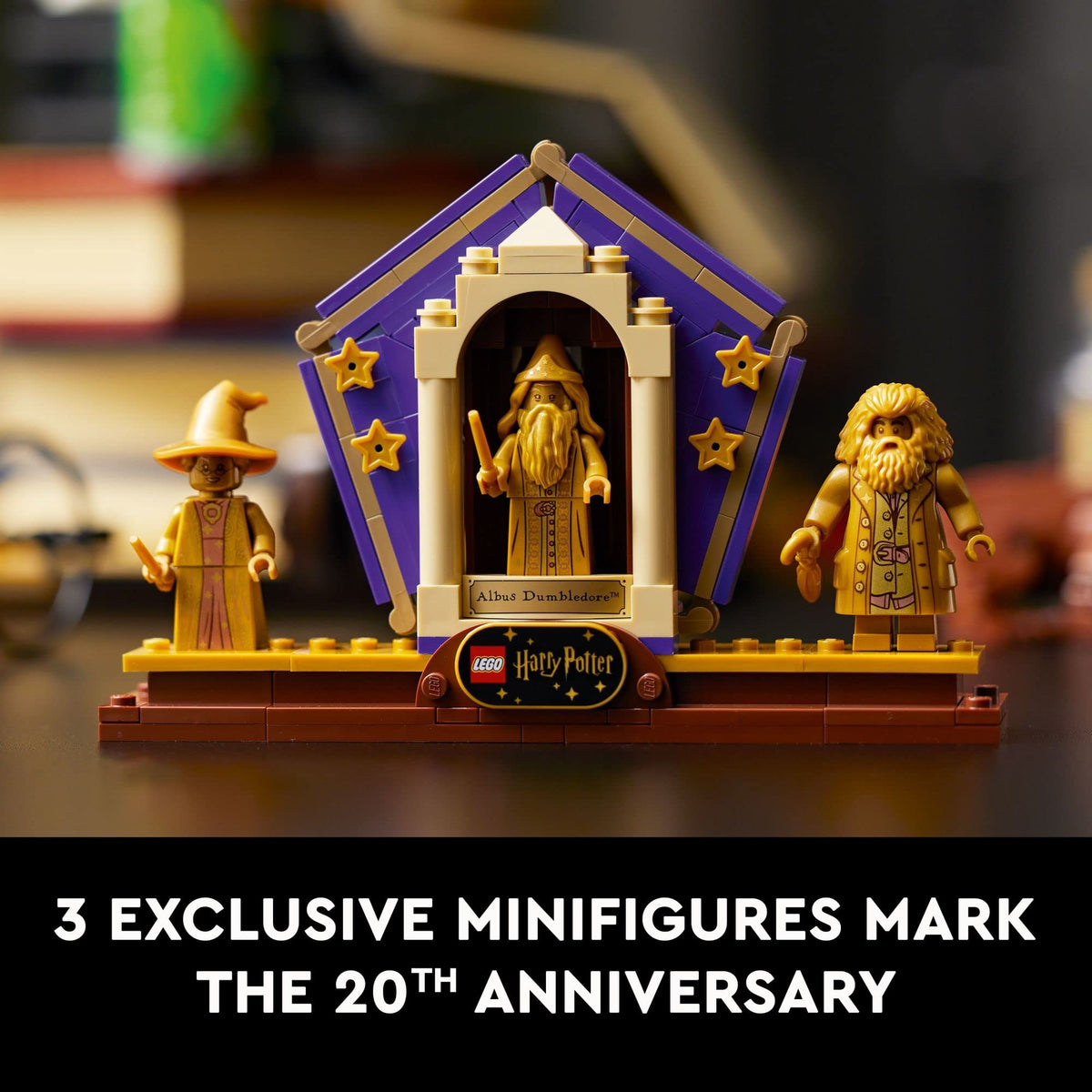 LEGO Harry Potter Hogwarts Icons Collectors' Edition 76391 20th Anniversary Hedwig Owl Model with 3 Golden Minifigures E45993