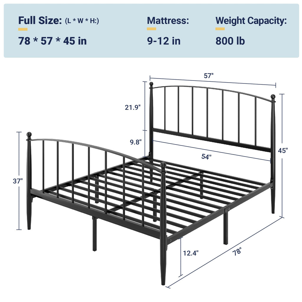 Metal Full Size Platform Bed Frame E166553
