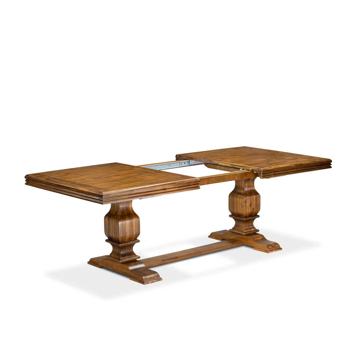 9 Piece Dining Table Set with 8 Beige Fabric Chairs F6477