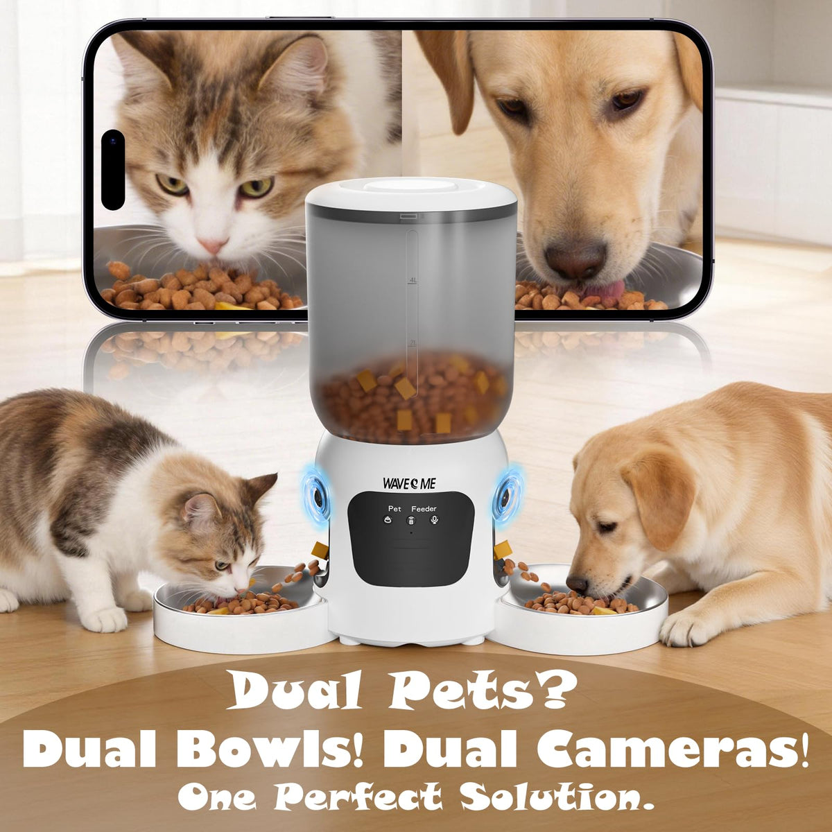 Automatic Cat Feeder with Dual Camera F85083