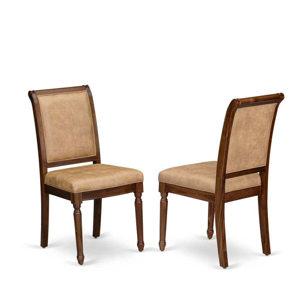 9 Piece Dining Table Set with 8 Beige Fabric Chairs F6477