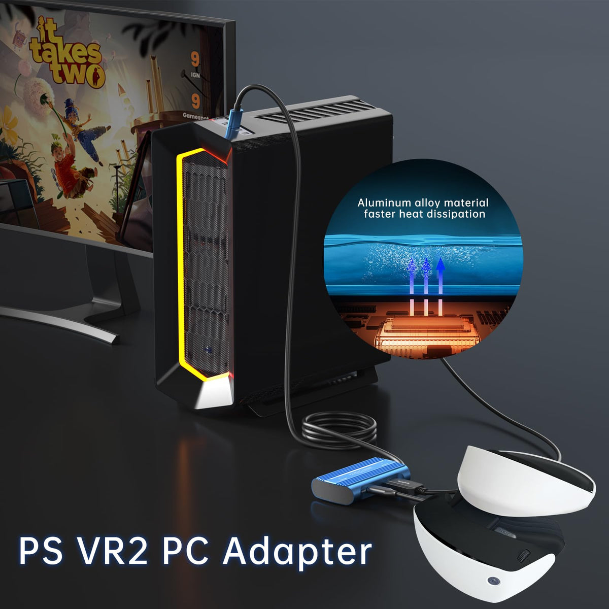 PC Adapter Kit with DP 1.4 Cable and Power Adapter H845
