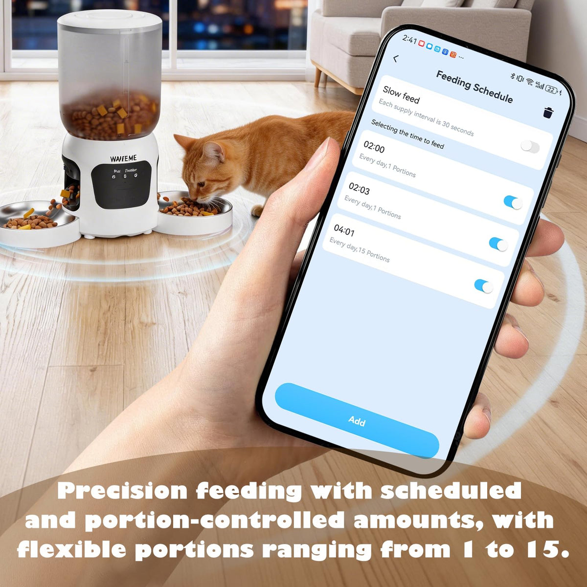 Automatic Cat Feeder with Dual Camera F85083