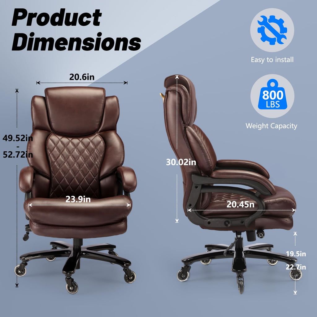 Big and Tall Office Chair with Adjustable Headrest L77784