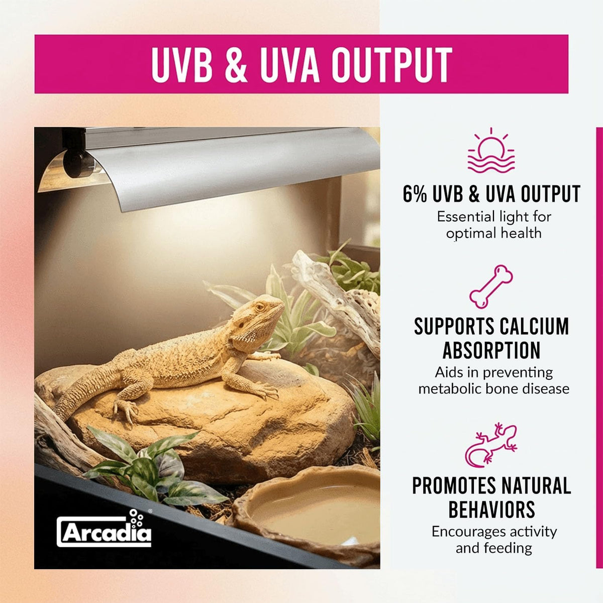 36" 39 Watts 6% UVB Reptile Light Fixture Kit S609101
