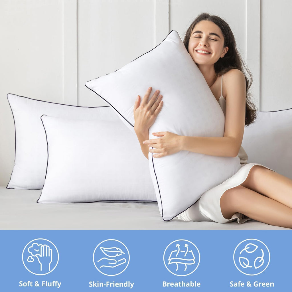 King Size Down Alternative Microfiber Pillows Set of 2 Q383