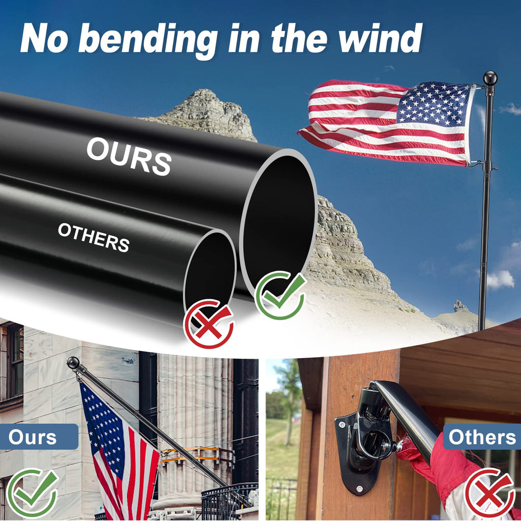 6ft Tangle Free Spinning Flag Pole Kit X99356